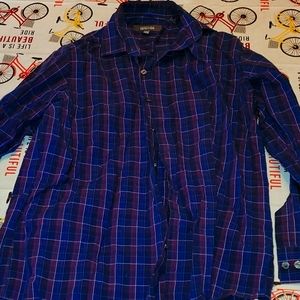 Kenneth Cole Plaid Dress Shirt